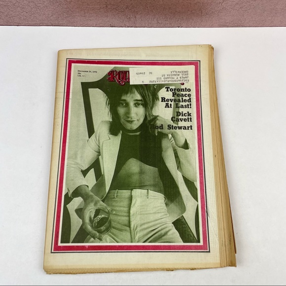 Vintage Rolling Stone Magazine Rod Stewart December 24, 1970 Music Art History - Picture 1 of 5